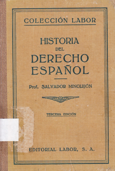 Archivo:Cover DerechoEspañol Minguijón.jpg